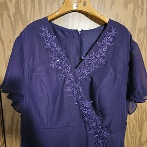 NWT 2pc Mother of the Bride Pant Suit Grape/Purple size 20W FREE SHIPPING